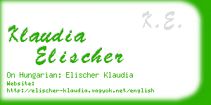klaudia elischer business card